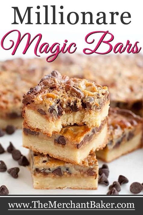 Peanut Butter Shortbread, Shortbread Squares, Magic Bars Recipe, Butter Shortbread, Toffee Chips, Magic Cookie Bars, Magic Bars, Shortbread Bars, Cookie Brownie Bars