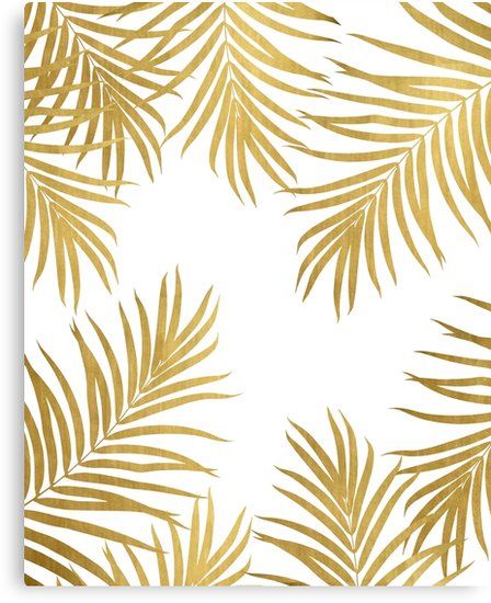 "Gold Palm Leaves Vibes #1 #shiny #tropical #decor #art " Canvas Prints by anitabellajantz | Redbubble Tropical Room Ideas, Gold Palm Leaves, Tropical Furniture, Palm Tree Pictures, Summer Ball, Tropical Interiors, Golden Wallpaper, Gold Wallpaper Background, 1 Wallpaper