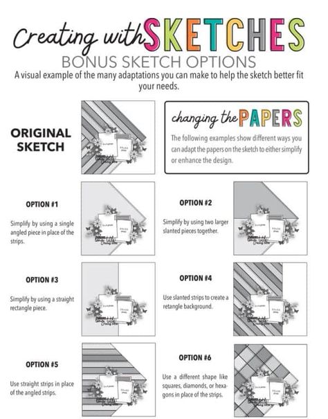 Spring 2023 Sketches - Scrapbook & Cards Today Magazine Spring Sketch, Allison Davis, Scrapbook Generation, Scrapbooking Inspiration, Get Even, Scrapbook Sketches, Spring 2023, Scrapbook Inspiration, Scrapbook Paper Crafts