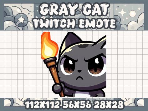 Gray Cat Riot Emote | Cute Kawaii Animal Twitch & Discord Icons | Adorable Chibi Gamer Emotes Chaos Fight Uprise Chat Upset Mad Angry War for just $3.79 #DiscordEmote #TwitchChat #KawaiiCat #CheapTwitchEmotes #ChibiEmote #CuteChatStream #TwitchEmojiChibi #TwitchEmote #GrayCat #CozyComfyChat Kawaii Games, Discord Emotes, Cute Kawaii Animals, Gray Cat, Game Icon, Kawaii Animals, Kawaii Cat, Cute Kawaii, Digital Drawing