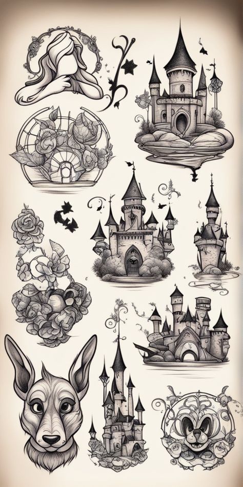 Explore an engaging collection of Disney tattoo ideas, featuring beloved characters and nostalgic elements. Perfect for fans seeking to immortalize their Disney love in ink. Bound to inspire your next piece and make some magical body art! Disney Inspired Tattoo, Disney Tattoo Ideas, Tattoo Disney, Disney Tattoo, Cute Sketches, Disney Tattoos, Disney Fan, Disney Fan Art, Disney Love