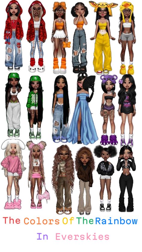 this app is called ever skies its on the app store for free Cute Easy Outfits For School, Stil Emo, Fashion Dress Up Games, Imvu Outfits Ideas Cute, Bratz Inspired Outfits, Teen Swag Outfits, Fashion Gal, Baddie Outfits Ideas, Hello Kitty Cartoon