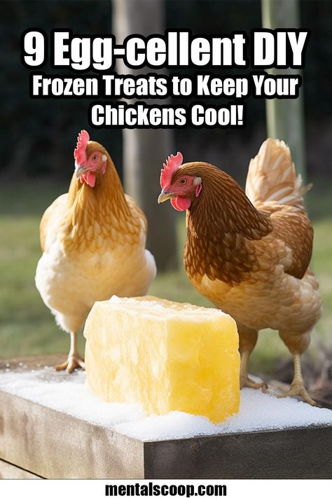 Chill Out: 9 Egg-cellent DIY Frozen Treats to Keep Your Chickens Cool! Summer can be challenging for our feathered friends, especially when temperatures soar. Just like us, chickens enjoy a cool and refreshing treat during Live Chicken, Fruit Kebabs, Protein Rich Snacks, Yogurt Popsicles, Refreshing Snacks, Chicken Treats, Keeping Chickens, Fresh Watermelon, Canned Corn