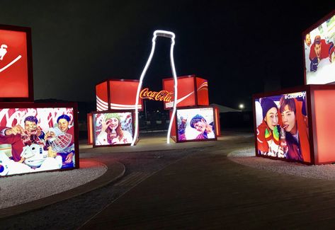 Coke Olympics 2018_3 Beer Display, Visual Merchandising Fashion, Creative Booths, Marketing Activations, Digital Retail, Pop Up Restaurant, Water Branding, Experiential Marketing, Stall Designs