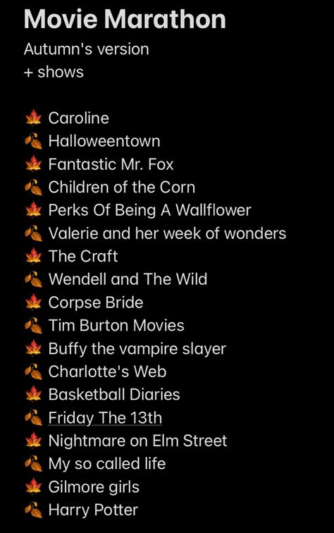 movie marathon autumn aesthetic Harry Potter Movie Marathon Aesthetic, Halloween Movie Marathon Aesthetic, Fall Movie Marathon, Movie Marathon Aesthetic, Movie Marathon Ideas, Spooky Sleepover, Autumn Movie, Autumn Movies, Marathon Aesthetic