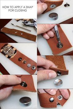 Cuff Bracelets Diy, Leather Tutorial, Leather Jewelry Making, Diy Bangle Bracelets, Diy Leather Bracelet, Diy Leather Projects, Leather Jewelry Diy, Creative Knitting, Leather Jewellery