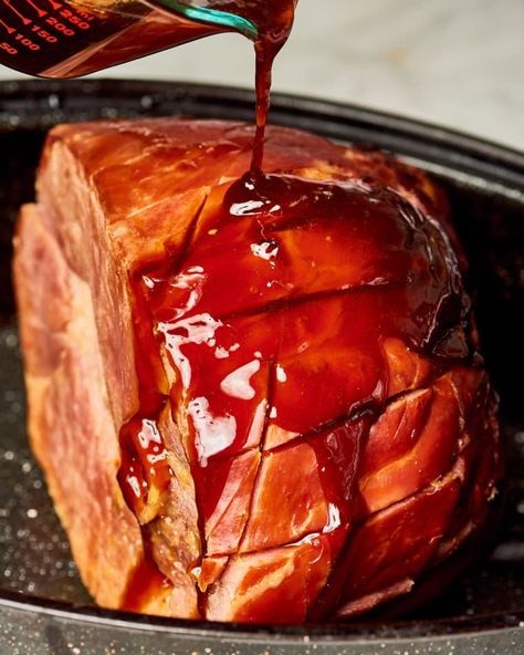 5 Mistakes to Avoid When Baking a Whole Ham | Kitchn Honey Glaze For Ham, Cooking A Ham, Ham Glaze Recipe Brown Sugar, Glaze For Ham, Brown Sugar Honey Glaze, Brown Sugar Ham, Ham Glaze Brown Sugar, Whole Ham, Lenten Recipes