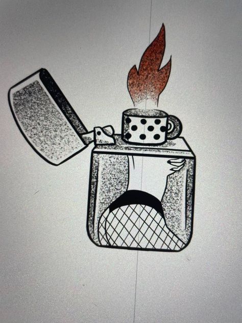 Lighter Tattoo Minimalist, Zippo Drawing, Zippo Lighter Drawing, Zippo Tattoo Design, Zippo Lighter Tattoo, Zippo Tattoo, Lighter Drawing, Wolf Tattoo Traditional, Lighter Tattoo