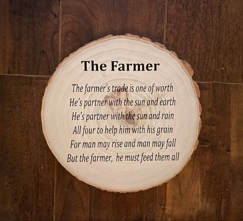 Farmer Poem, Farm Life Quotes, Small Poems, Sun And Earth, Amazing Science Facts, The Farmer, Science Facts, Farm Life, Farmer