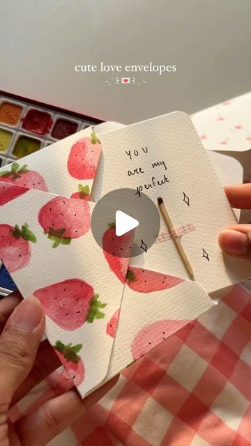 Vinita more on Instagram: "The cute message inside tho🤭🥹 Btw these are some freebies i added to a scrapbook order hehe:)  Cute live message envelopes diy letters aesthetic #watercolour#cute#envelope#diyenvelope#diyletter#reels#explore#explorepage" Letter Envelope Design Ideas, Diy Letter Envelope, Envelope Diy Aesthetic, How To Make Envelopes Aesthetic, Aesthetic Envelope Design, Amplop Surat Aesthetic, Letter Envelope Diy, Cute Stationery Aesthetic, Envelope Aesthetic