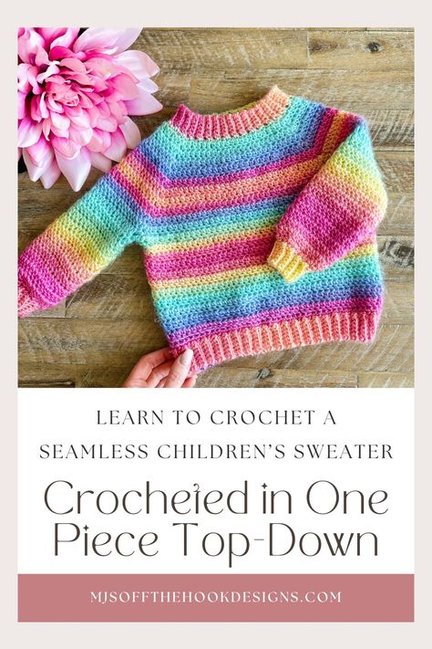 Easy Crochet Pullover, Crochet Toddler Sweater, Crochet Jumper Pattern, Kids Sweater Pattern, Crochet Pullover Pattern, Crochet Baby Sweater Pattern, Crochet Sweater Free, Crochet Pullover, Kids Crochet Pattern