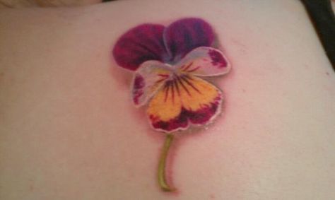 Johnny Jump Up Flowers, Divergent Tattoo, Pansy Tattoo, Black Line Tattoo, Tattoo Style Art, Johnny Jump Up, Birthday Tattoo, Style Pinterest, Art Design Ideas