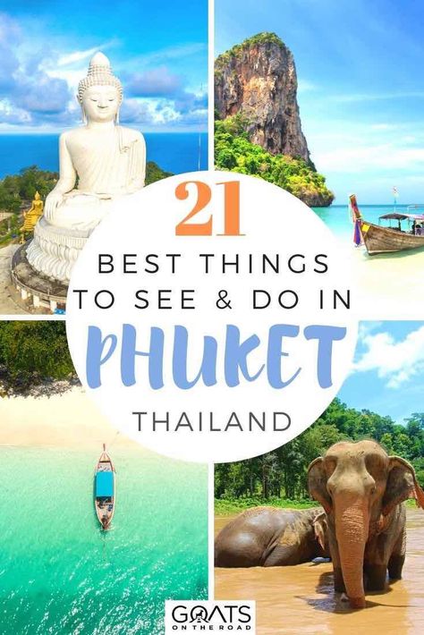 Looking for the best things to do in Phuket, Thailand? We’ve got the ultimate list of bucket lists activities! Whether you want to visit Big Buddha, relax at some beautiful beaches, or explore nearby waterfalls, we’ve got the tips and ideas to help you plan your Southern Asia itinerary. | #phuket #Thailand #southeastasia Things To Do In Phuket, Thailand Travel Destinations, Phuket Travel, Thailand Itinerary, Thailand Vacation, Thailand Adventure, Thailand Travel Tips, Thailand Travel Guide, Thailand Beaches