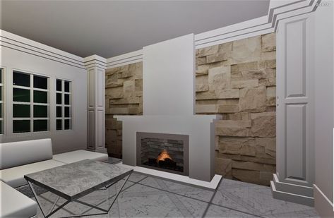 Bloxburg Fireplace, Room Ideas White, Room Bloxburg, Bloxburg Room Ideas, Bloxburg Room, White Room, Room Ideas, Fireplace, White