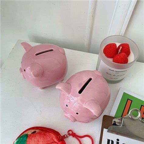 Piggy Bank Aesthetic, Bank Aesthetic, Pink Piggy Bank, Cute Piggies, Aesthetic Images, Piggy Bank, Eye Candy, Kindergarten, Bts