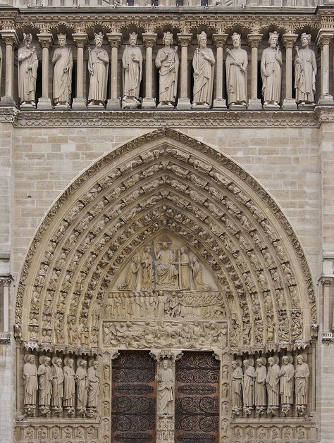 Notre Dame France, Old Cathedral, Cathédrale Notre-dame, Travel Photography Europe, Architecture Classic, Gothic Cathedrals, Architecture Model Making, Main Gate, Cathedral Church