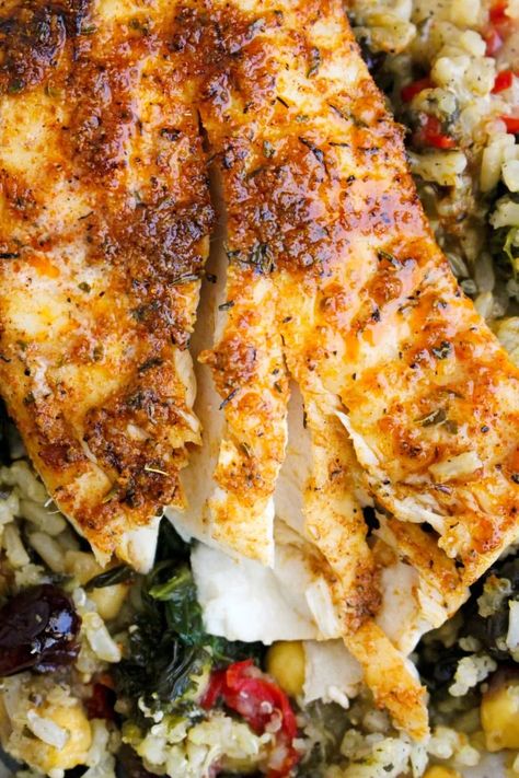 Cajun Baked Mahi Mahi | The Two Bite Club Mahi Sandwich Recipe, Mahi Mahi Recipes Baked, Mahi Recipes, Fish Dishes Recipes, Baked Mahi Mahi, Mahi Mahi Recipe, Mahi Mahi Recipes, Fish Dinner Recipes, Cajun Creole Recipes