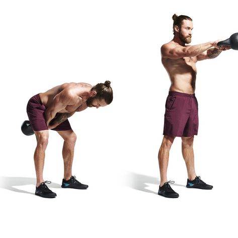 Best Cardio Exercises: kettlebell swing Shoulder Dumbbell, Weights Exercise, Best Kettlebell Exercises, Kettlebell Challenge, Kettle Bells, Barbell Deadlift, Kettlebell Exercises, Cardio Exercises, Kettle Bell