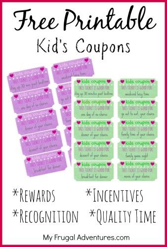 Free Printable Kids Coupons- perfect way to recognize and reward good behavior!  Just print out the coupons and fill in your reward-- this is not only a great way to recognize good behavior but also to find ways to spend quality time with the kids! Kids Coupons, Reward Tickets, Chore Rewards, Kids Rewards, Good Behavior, Printable Kids, Behaviour Chart, Reward System, Reward Chart