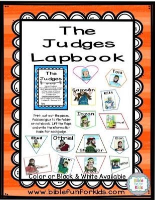 Judges in the Old Testament Lapbook #Biblefun #OTBiblelesson Deborah Bible, Attendance Board Ideas, Bible Judges, Bible Activity Sheets, Bible Class Activities, Book Of Judges, Sunday School Printables, File Folder Games, Childrens Bible