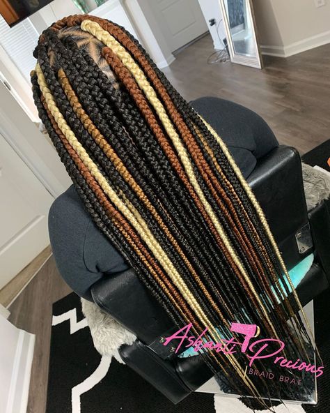 Jumbo BOOTY Braids 🤩🤩✅ #charlottebraider #braidbrat_ #clthairstylist #clthair #704hair #704hairstylist #704braider #trianglebraids… Large Knotless Box Braids Color, Knotless Box Braids Color, Box Braids Color, Large Knotless Box Braids, Large Knotless, Braids Color, Large Box Braids, Weave Hairstyles Braided, Knotless Box Braids