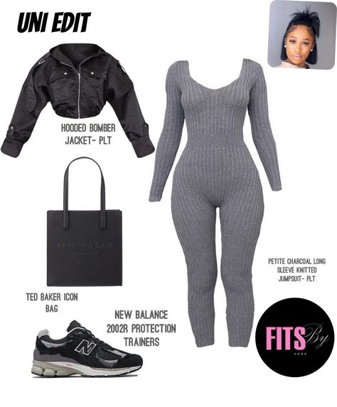 | this jumpsuit from @plt 😍😍 | Instagram Plt Outfits, Plt Jumpsuit, Knit Jumpsuit, Long Sleeve Knit, New Balance, Ted Baker Icon Bag, Cute Outfits, Jumpsuit, Outfit Inspo