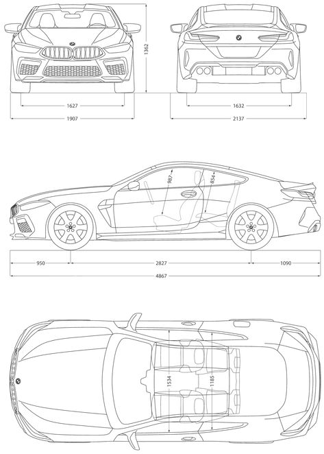 Bmw M8 Coupe, M8 Coupe, Blueprint For 3d Modeling, Bmw 4 Series Gran Coupe, Concept Vehicles Sci Fi, Bavarian Motor Works, Mechanical Engineering Design, Futuristic Motorcycle, Audi Rs3