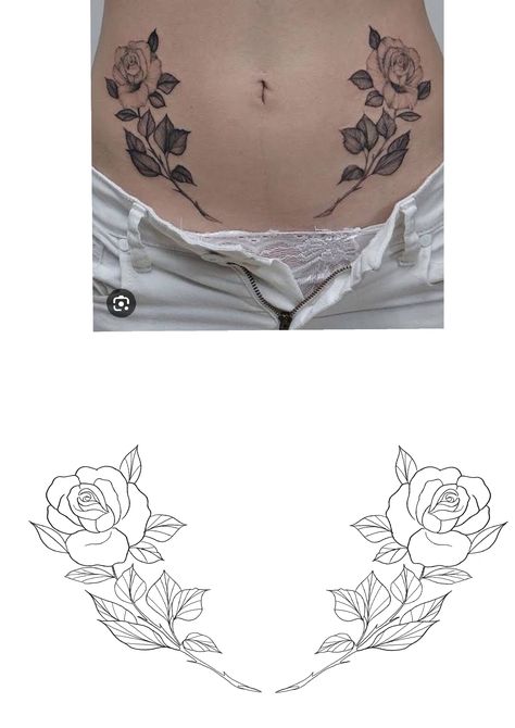 Chest Tattoo Designs Female, Girly Hand Tattoos, Rose Tattoo Stencil, Half Sleeve Tattoo Stencils, Rose Drawing Tattoo, Card Tattoo Designs, Tattoo Shading, Crown Tattoo Design, Sak Yant Tattoo