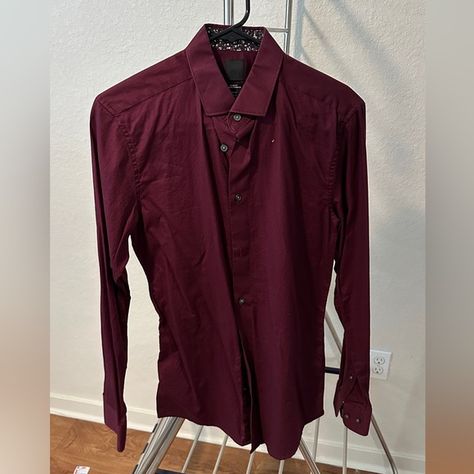 Maroon H&M Dress Shirt Hm Dress, Dress Shirt, Shirt Shop, H&m, Closet