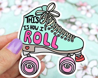 Roller Derby Art, Roller Derby Skates, Derby Skates, Skate Stickers, Derby Girl, Roller Disco, Roller Skaters, Skate Party, Roller Girl