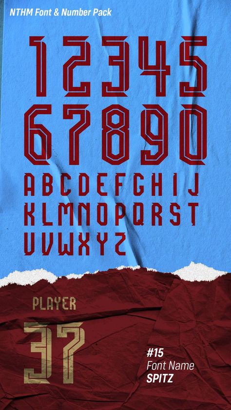 Jersey Font Alphabet, Football Number Shirts, Football Numbers Font, Jersey Numbers Font, Football Lettering, Graphic Design Background Texture, Football Typography, Font Jersey, Football Jersey Design