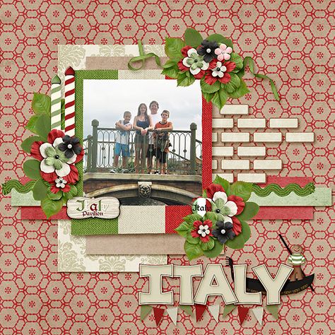 Scrapbooking Layouts Travel Italy, Italy Scrapbook Layouts, Italy Scrapbooking, Italy Scrapbook, Europe Scrapbook, Vacation Italy, Scrapbooking Layouts Travel, Girona Spain, Travel Scrapbook Pages