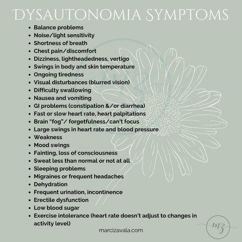 Autonomic Nervous System Dysfunction, Dysautonomia Awareness, Frequent Headaches, Dysautonomia Pots, Digestive Issues, Autonomic Nervous System, Ehlers Danlos Syndrome, Adrenal Fatigue, Chest Pain