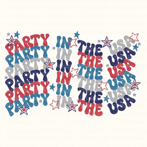 4th Of July Wallpaper, Font Png, Usa Party, Smiley Face Shirt, Party In The Usa, Retro Wave, Sublimation Shirt, Fourth Of July Shirts, Sublime Shirt