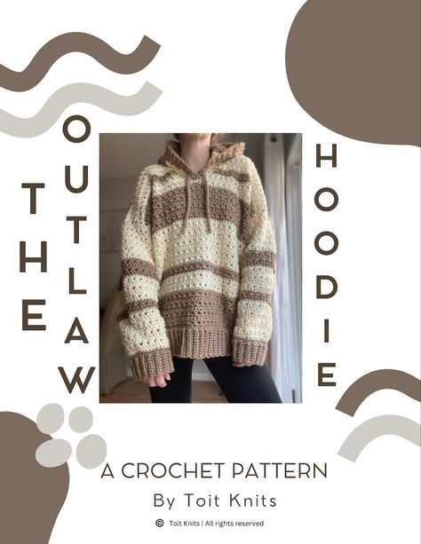 Dive into our ultimate collection of crochet hoodie patterns and find your next project. This comprehensive roundup includes patterns ranging from kid-friendly designs to adult sizes, ensuring everyone in the family can enjoy a handmade hoodie. Each pattern comes with detailed crochet instructions and styling tips. Crochet Hoodie, Crochet Mignon, The Outlaw, Pull Crochet, Hoodie Pattern, Crochet Design Pattern, Crochet Fashion Patterns, Fun Crochet Projects, Crochet Clothes Patterns