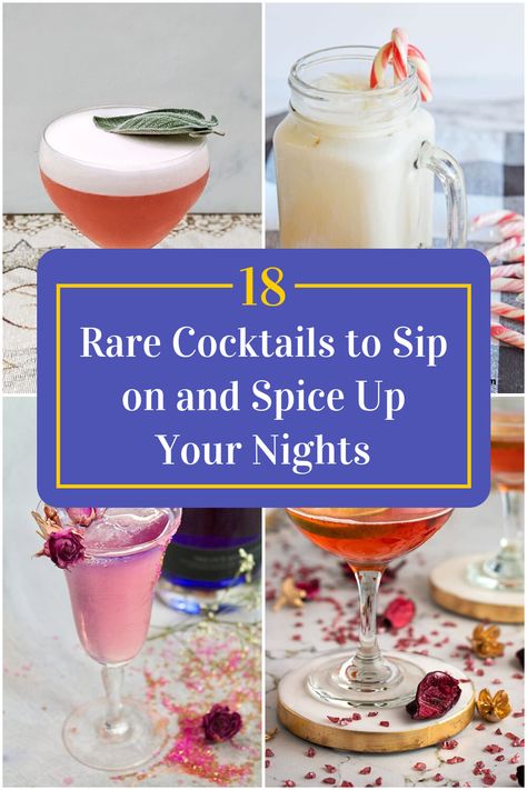 Collage of 4 rare cocktails. Crazy Cocktail Recipes, Unique Drink Recipes, Unique Vodka Cocktails, Weird Cocktails, Funky Cocktails, Extravagant Cocktails, Interesting Cocktails, Unique Alcoholic Drinks, Speciality Drinks