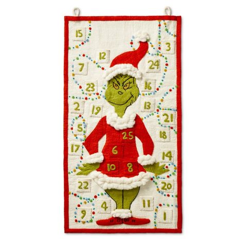 The Grinch™ Felt Advent Calendar | Williams Sonoma Fruit Gummies, Reusable Advent Calendar, Felt Advent Calendar, Days To Christmas, Table Setting Inspiration, Felt Christmas Decorations, Final Days, Colorful Fruit, Christmas Advent Calendar