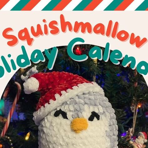 Ribblr Pattern, Christmas Crochet Plushie Patterns Free, Squishmallow Pattern, Crochet Squishmallow Pattern Free, Crochet Christmas Plushies Pattern Free, Squishmallow Crochet, Crochet Penguin Pattern Free, Christmas Crochet Plushies, Crochet Christmas Plushies