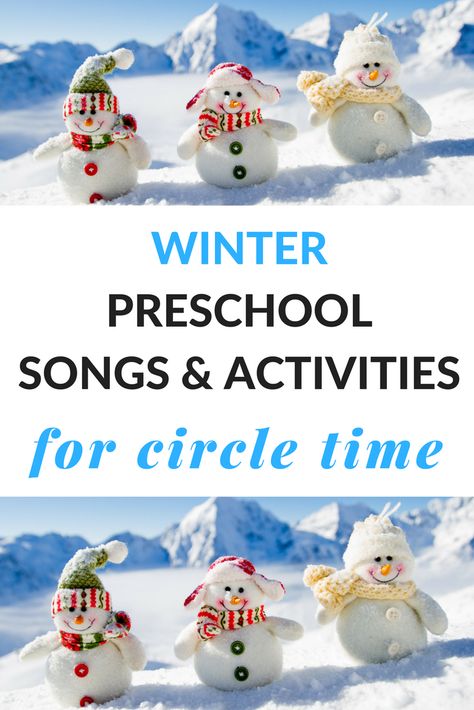 Try these winter preschool songs and activities to build literacy skills during circle time. Free printables are included to make circle time a success. #circletime #winterpreschoolsongs #winter #preschool #kidssongs Winter Songs For Preschool, Circle Time Games, Winter Lesson Plan, Winter Theme Preschool, Winter Activities Preschool, Circle Time Activities, Preschool Circle Time, Winter Songs, Winter Activities For Kids