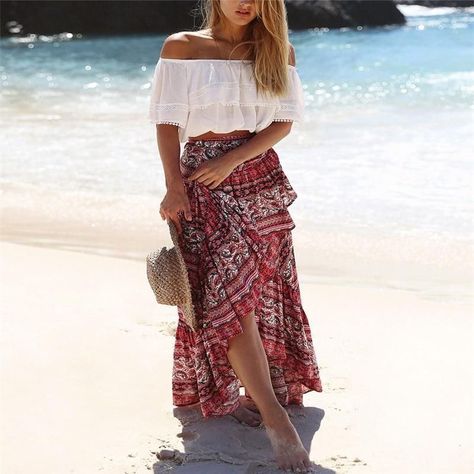 c5cc17e395d3049b03e0f1ccebb02b4ddesc45864173ri Looks Hippie, Stile Boho Chic, Look Boho Chic, Chique Outfit, Boho Chique, Beach Sundress, Boho Mode, Mode Hippie, Bohemian Style Clothing