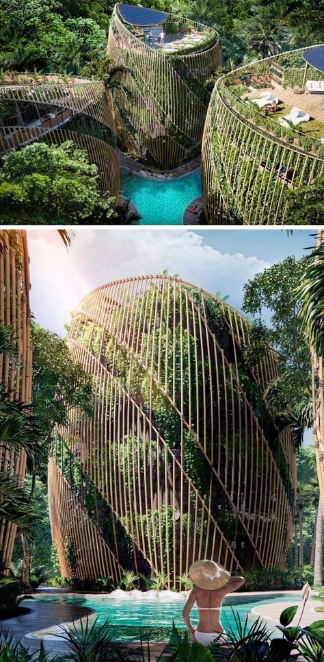 Nature And Buildings Aesthetic, Sustainable Facade Materials, Vertical Forest Architecture, Nature Inspired Buildings, Suistanable Architecture, Eco Building Architecture, Buildings Inspired By Nature, Sustainable Museum, Nature In Architecture