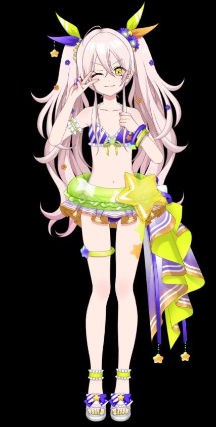 Anime Bathing Suit Design, Anime Swimsuits Outfit Art, Anime Beach Outfit, Anime Swimsuits Outfit, D4dj Outfits, Anime Swimming Suit, Swimsuit Art, Hero Outfit, Live2d Model