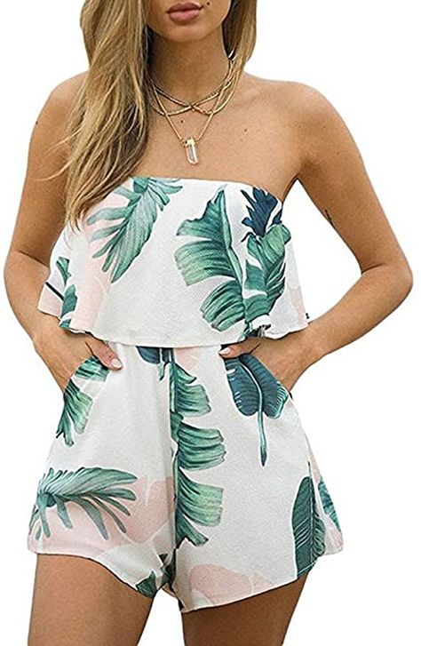 Rompers For Teens, Cute Summer Rompers, Satin Romper, Off Shoulder Romper, Boho Romper, Strapless Romper, Tumblr Outfits, Jumpsuit Online