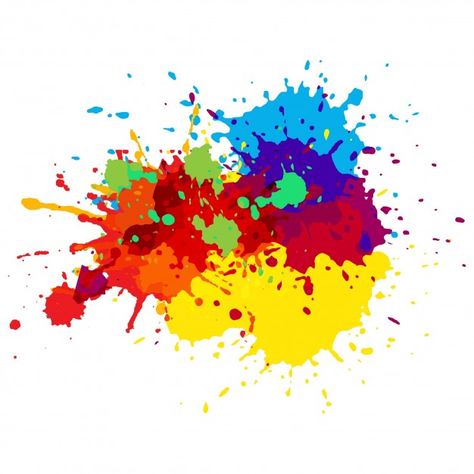 Colorful paint splashes Free Vector Papan Tulis Kapur, Paint Splash Background, Splash Effect, Apple Painting, Custom Airbrushing, Splash Free, Watercolor Splash, Paint Splash, Blue Watercolor