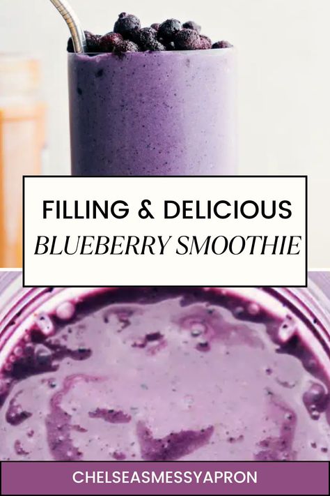 This Blueberry Smoothie takes minutes to make and only requires four ingredients: frozen blueberries, milk, frozen banana, and almond butter. It's filling, creamy, and packed with flavor! This smoothie is dairy-free and naturally vegan. #breakfast #quick #easy #simple #brunch #healthy #wholefoods #blueberry #smoothie Banana And Almond Butter, Simple Brunch, Peanut Butter Blueberry, Breakfast Quick, Blueberry Smoothie Recipe, Smoothies With Almond Milk, Blueberry Smoothie, Dried Blueberries, Healthy Drink