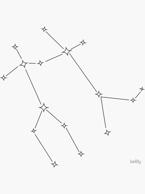 Gemini Constellation Tattoos, Star Outline Aesthetic, Gemeni Constalation Tattoo, Gemini Zodiac Constellation Tattoo, Gemeni Constalation, Constellation Tattoo Gemini, Gemini Constellation Tattoo Stars, Gemini Tattoo Constellation, Gemini Star Constellation Tattoo