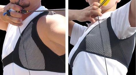 gear - When to wear a chest protector? - The Great Outdoors Stack Exchange Archer Chest Guard, Archery Chest Guard, Archery Women, Archery Gear, Armor Drawing, Shoulder Brace, Arm Guard, Character Inspo, Clothing Ideas