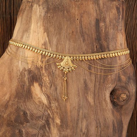 Gold Waist Belt Indian, Heist Costume, Waist Chain Indian, Kamar Patta, Gold Waist Belt, Money Heist, Indian Jewellery Design Earrings, South Indian Jewelry, Indian Jewellery Design