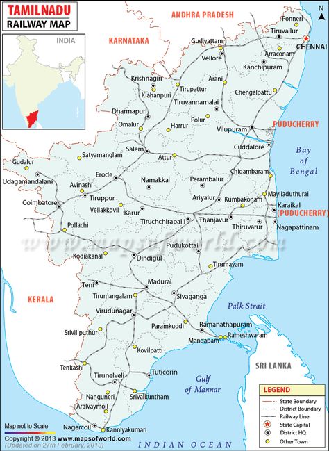 Tamil Nadu Railway Map Tamilnadu Map, India World Map, World Geography Map, Auditorium Design, Station Map, Indian States, Kanyakumari, Geography Map, Train Route