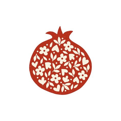 Pomegranate Drawing, Pomegranate Art, Pomegranate Design, Lino Art, Fabric Stamping, Hand Drawn Vector Illustrations, Colorful Ceramics, Modern Print, Hand Drawn Vector